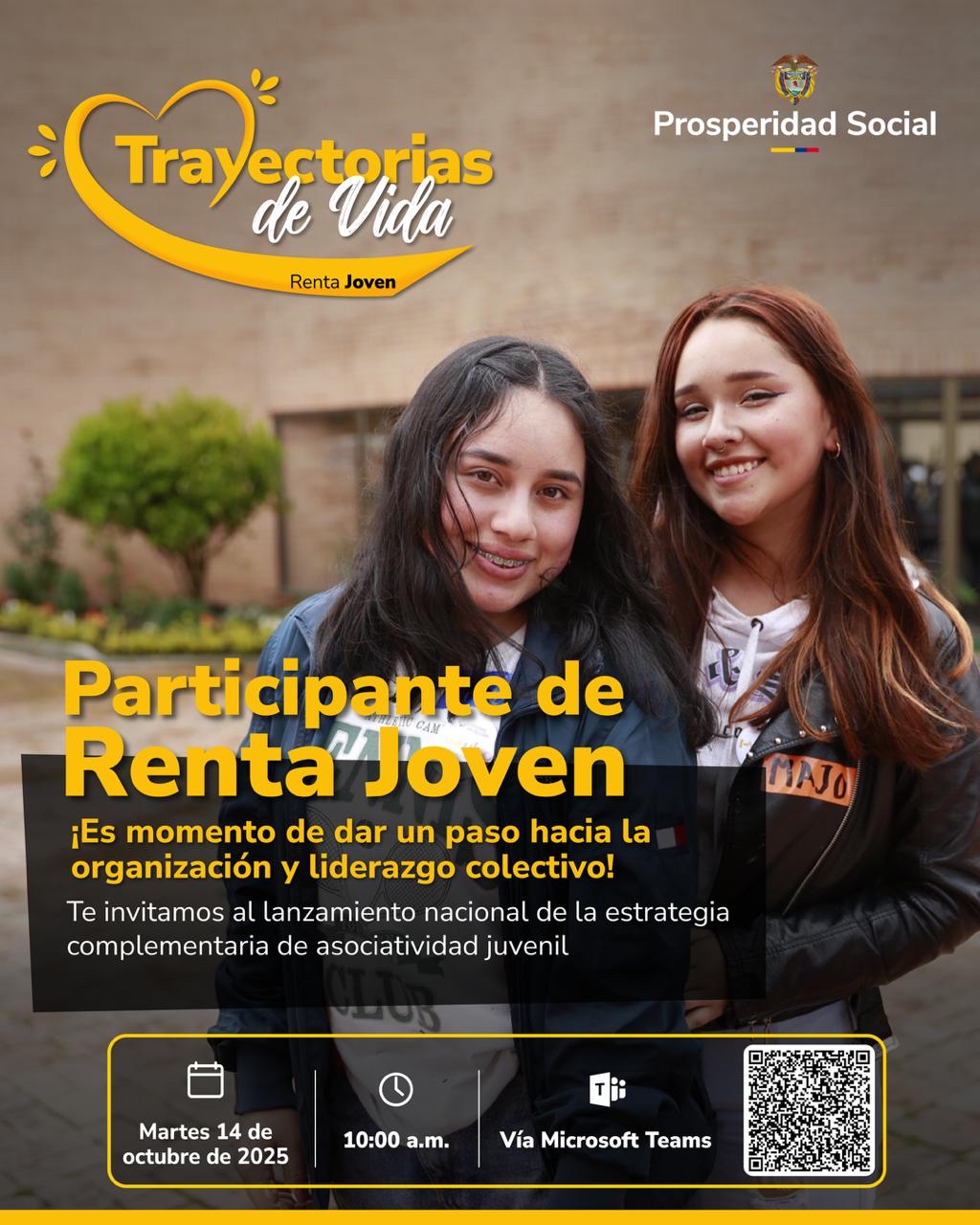 Pieza comunicativa encuentro 14_10_25 estrategia trayectorias de vida Renta Joven