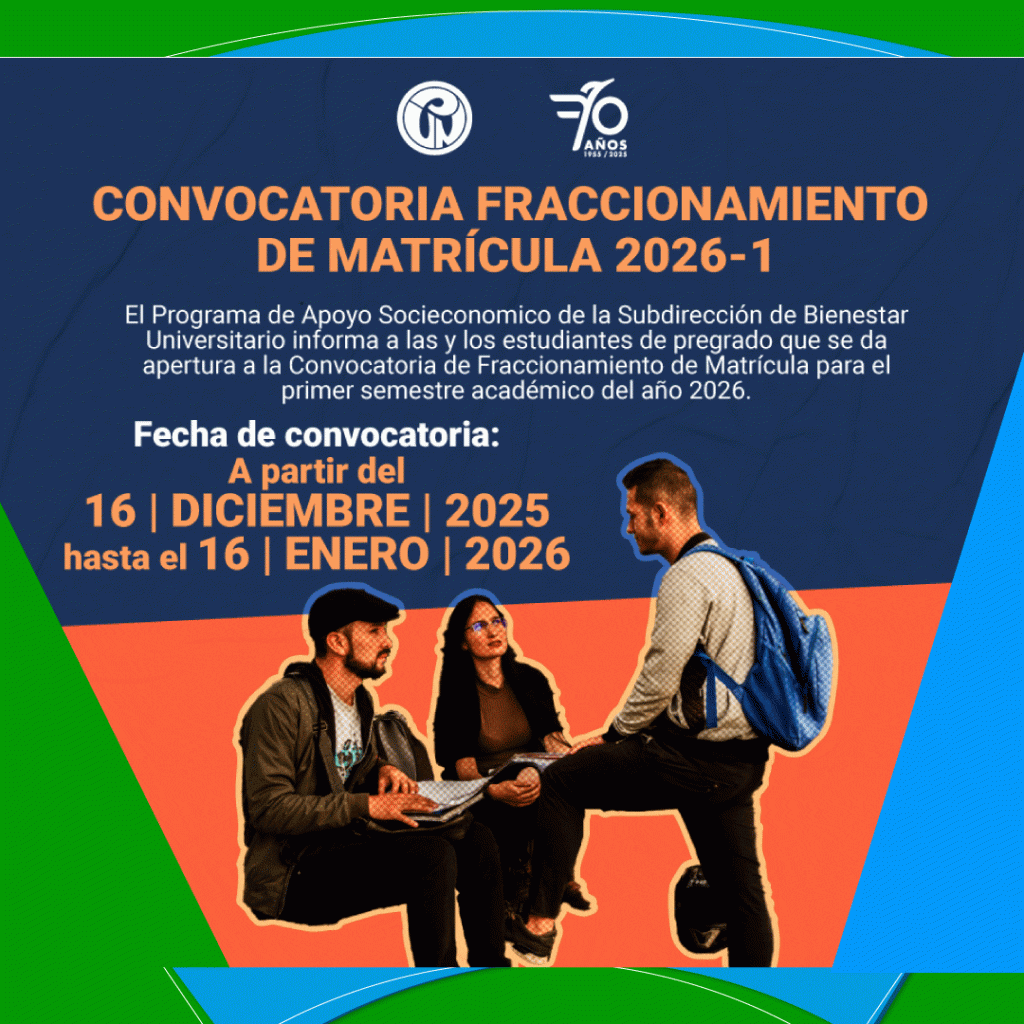 Atención !! Convocatoria Fraccionamiento de matrícula 2026-1