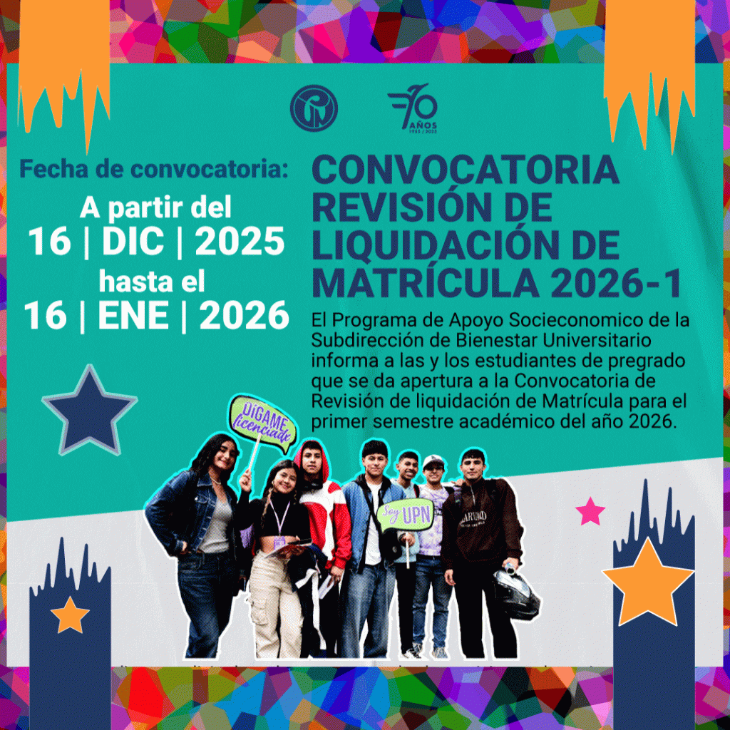 Atención !! Convocatoria Revisión de liquidación de matrícula 2026-1
